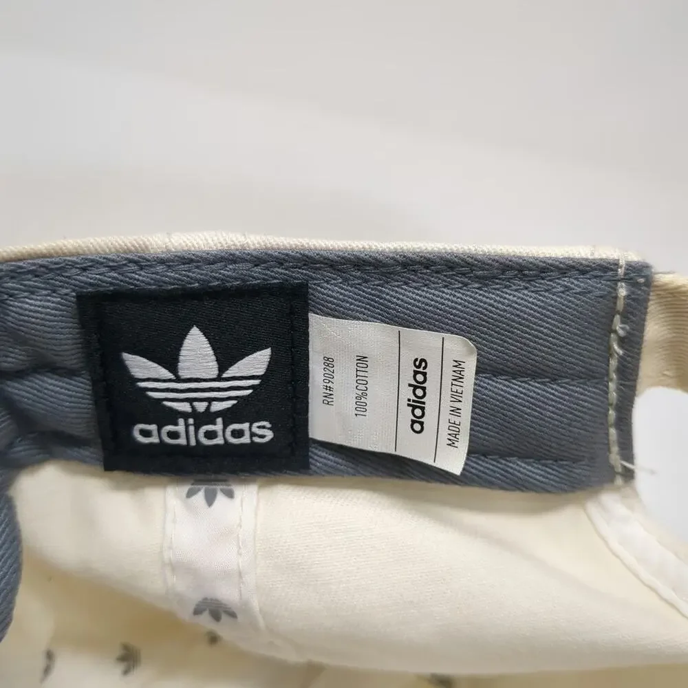 Adidas Baseball Cap Beige One Size Trefoil Logo Slideback Gray Undervisor Hat